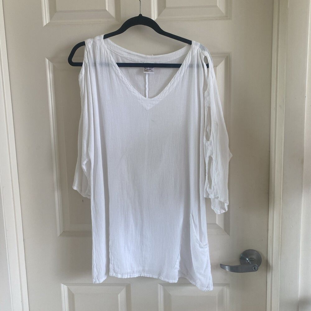 Oh My Gauze Open Sleeve Tunic Top Small